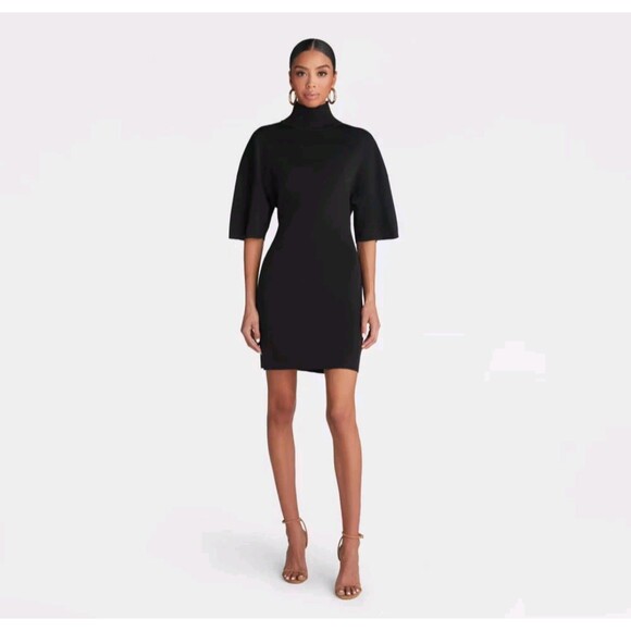 Dresses & Skirts - Women's KBB by Kahlana Short Sleeve The Laceback Mini Dress Black Large